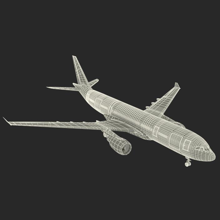 Airbus A330-P2F Lufthansa Rigged 3D