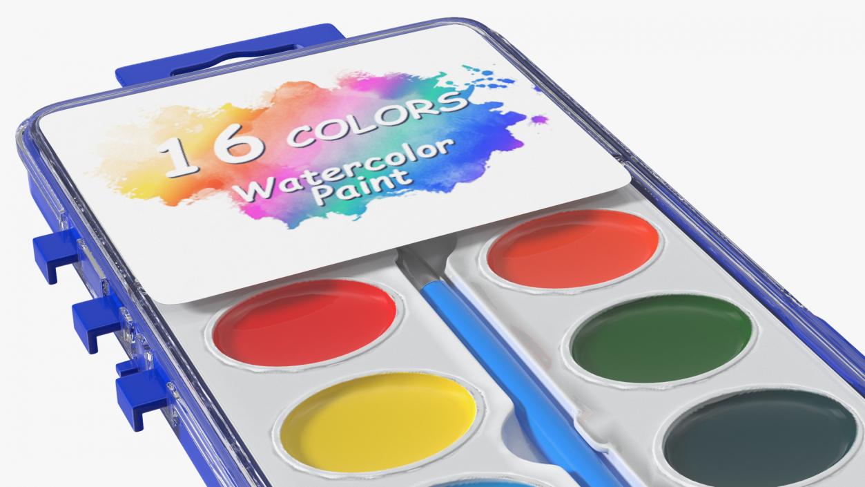 3D Watercolor Paint Set for Kids Fur model
