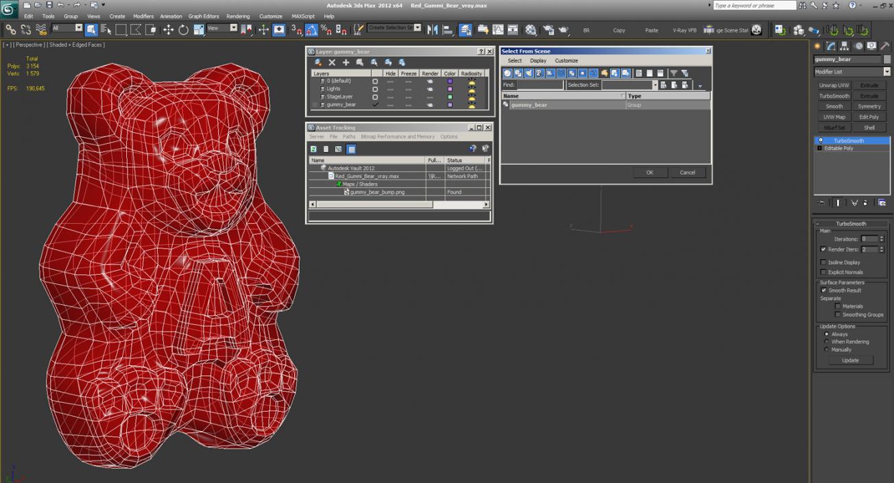 Red Gummi Bear 3D model