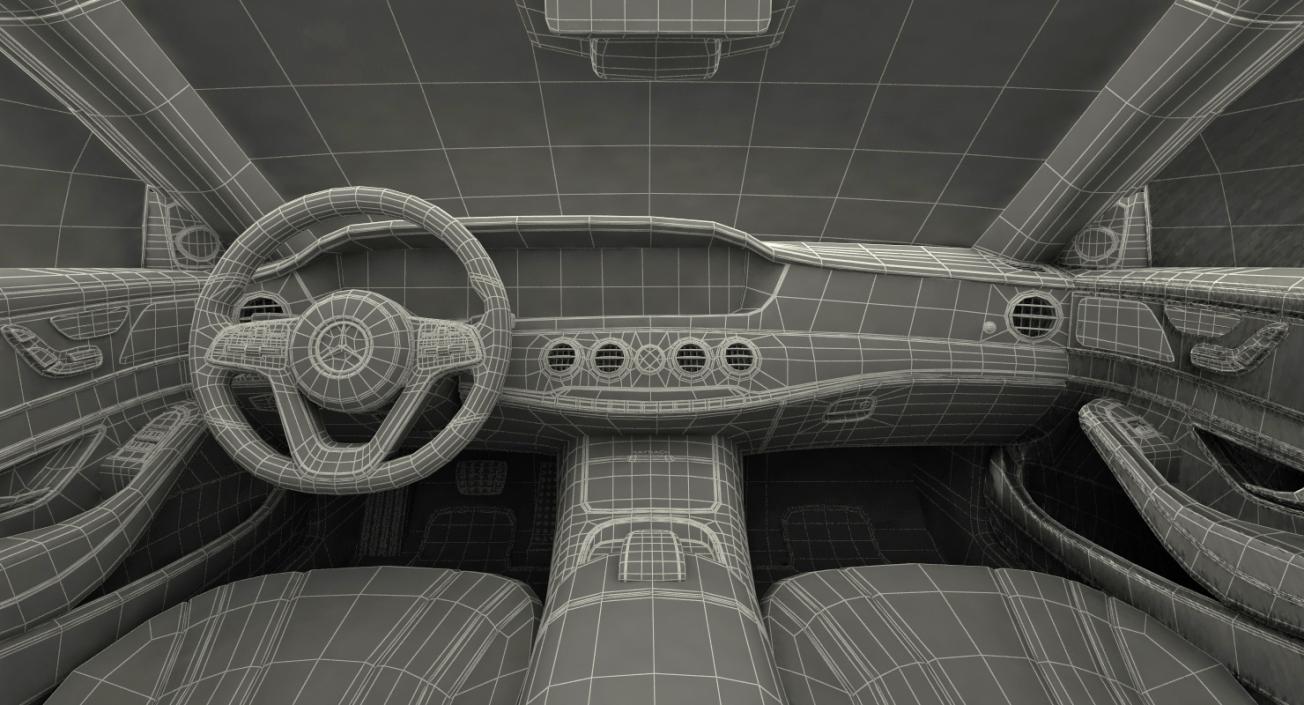 3D Mercedes Benz S-Class Maybach Rigged