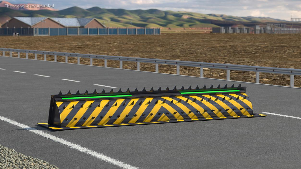 3D Roadblock Barrier Large model