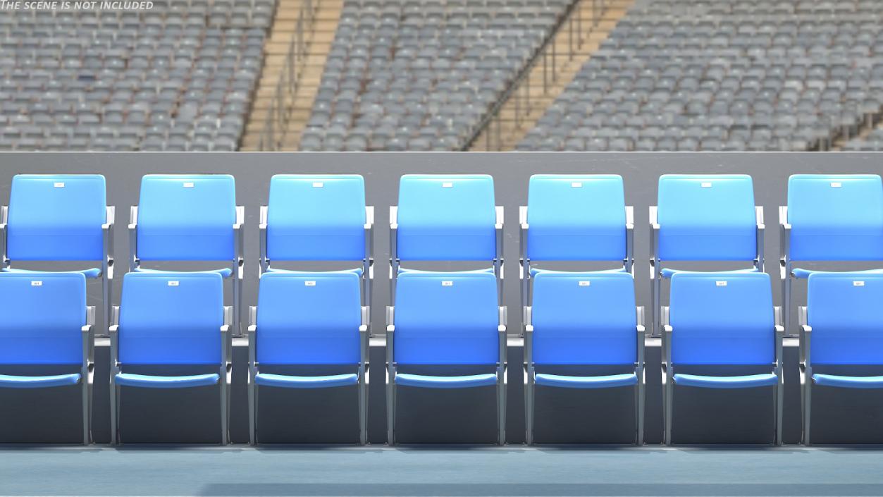 3D model Plastic Stadium Seat Open