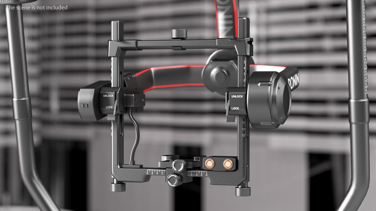 3D DJI Ronin 2 Camera Stabilizer Rigged