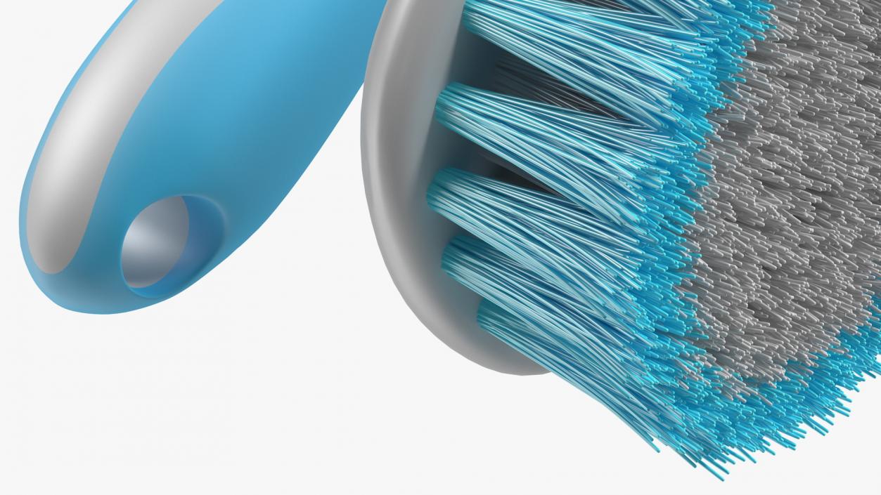 3D Scrub Brush with Grip Handle model