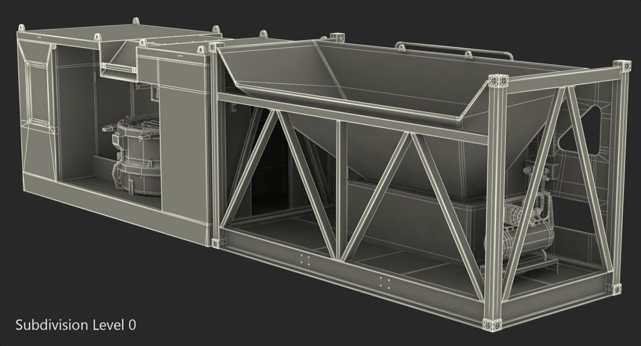 3D model Mobile Concrete Batching Plant