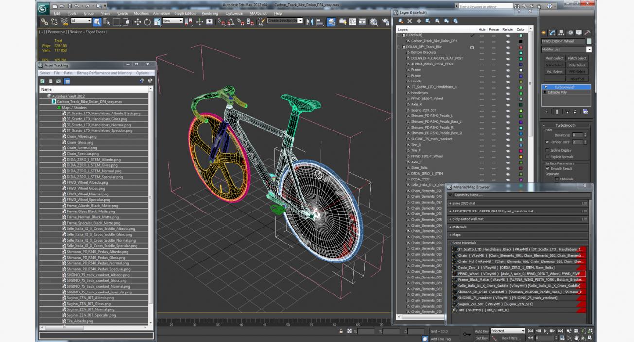 Carbon Track Bike Dolan DF4 3D