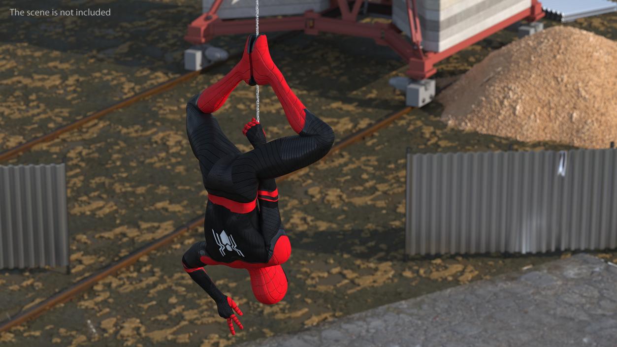 3D Spider Man Hanging Pose model
