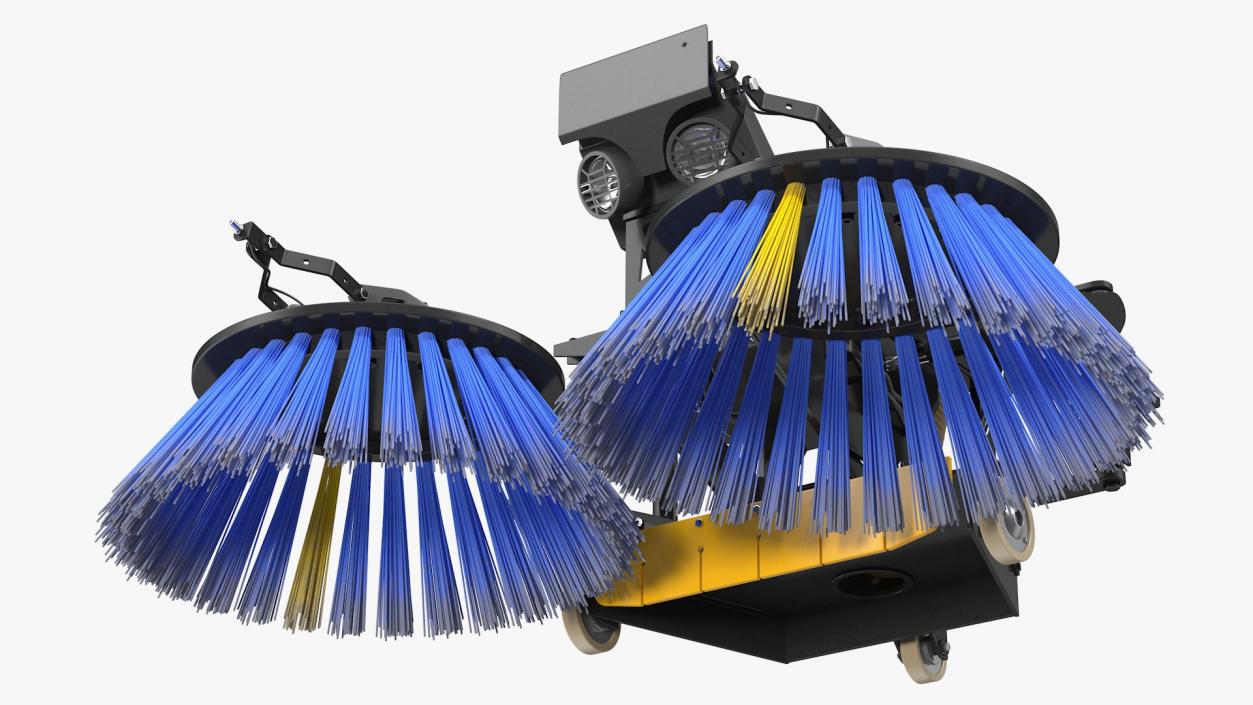 3D model Road Sweeper Brushes Mechanism