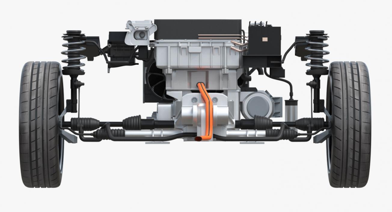 Nissan Leaf Engine and Front Suspension 3D model