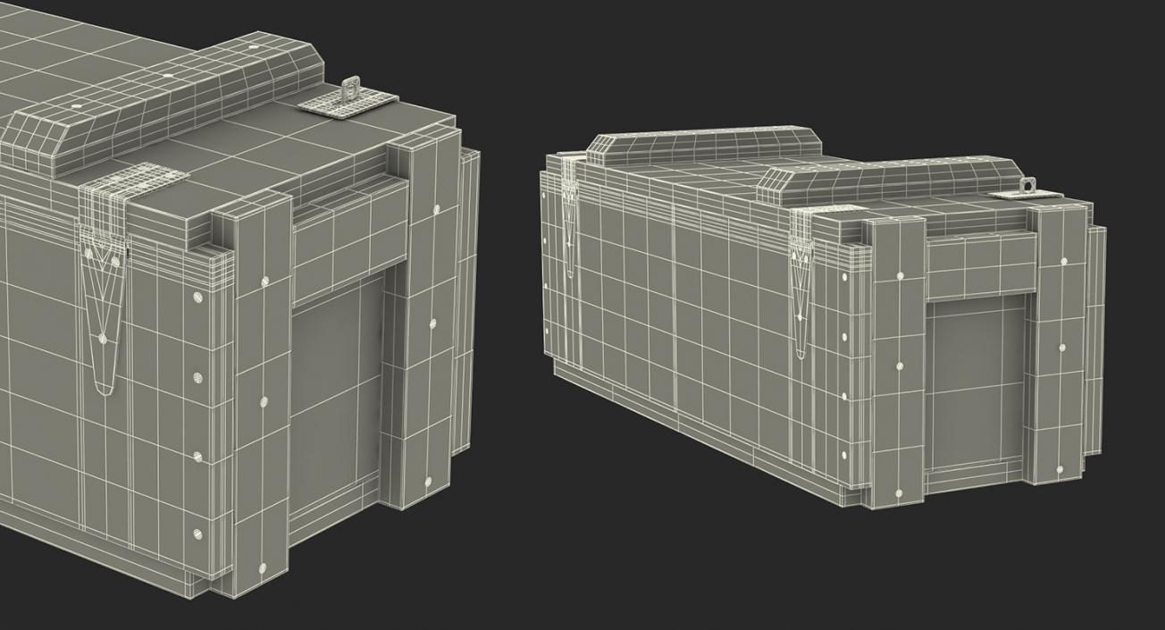 3D Military Ammunition Boxes Collection