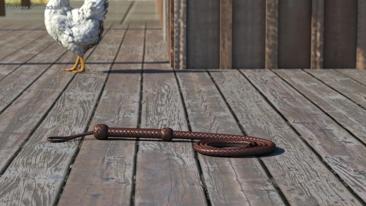 3D Cowboy Whip Brown Rigged for Cinema 4D model
