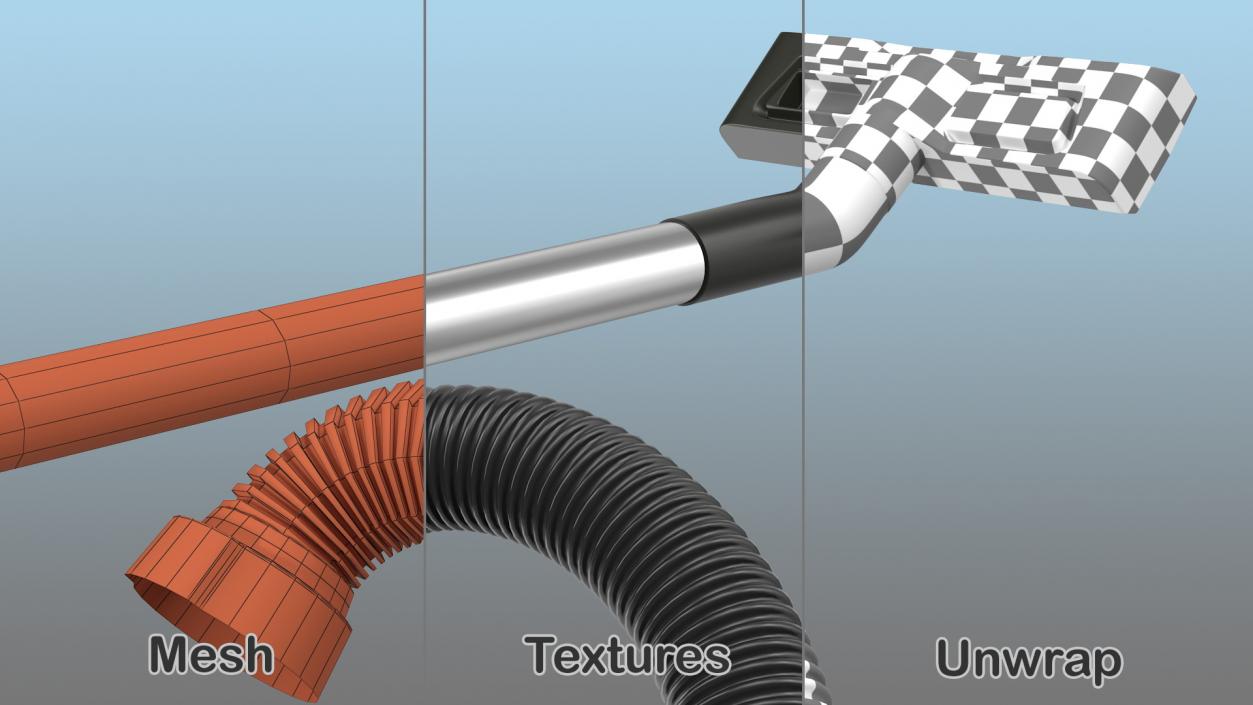 3D Vacuum Cleaner Nozzle with Hose