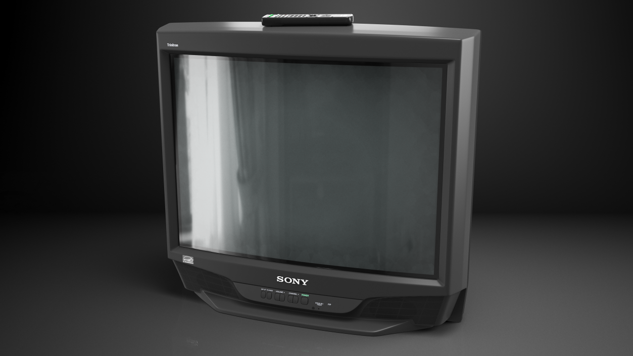 3D Sony KV-27S46 Retro CRT TV with IR Control Off