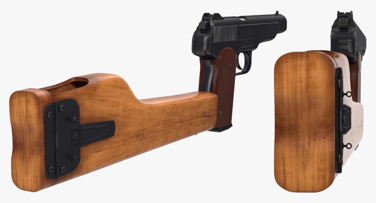 3D model Pistol APS with Buttstock