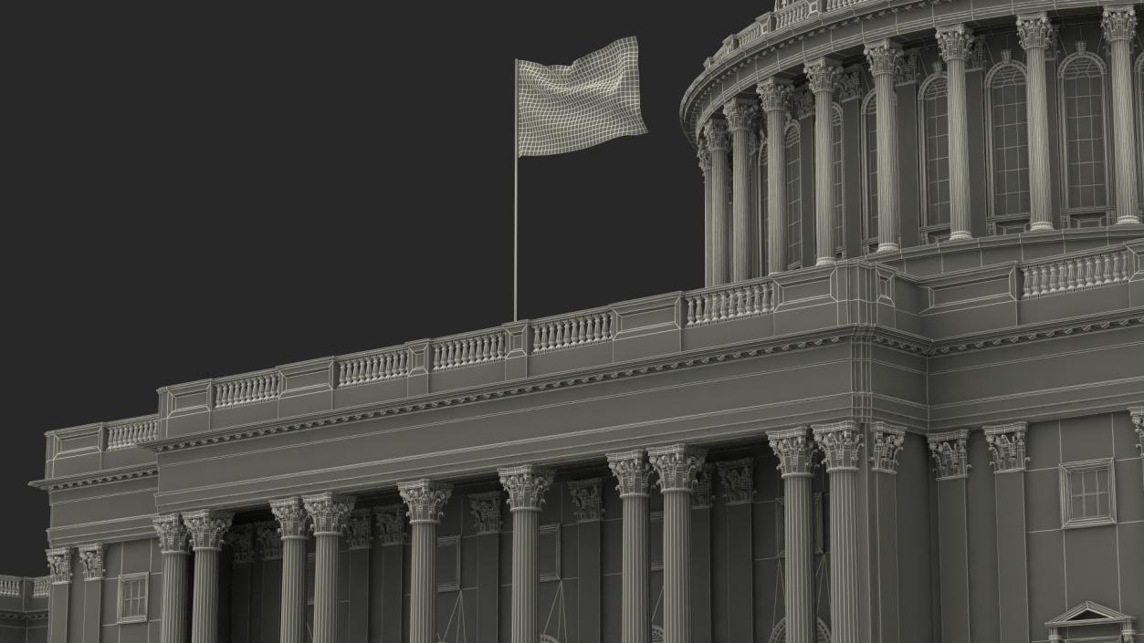 3D model Washington DC United States Capitol