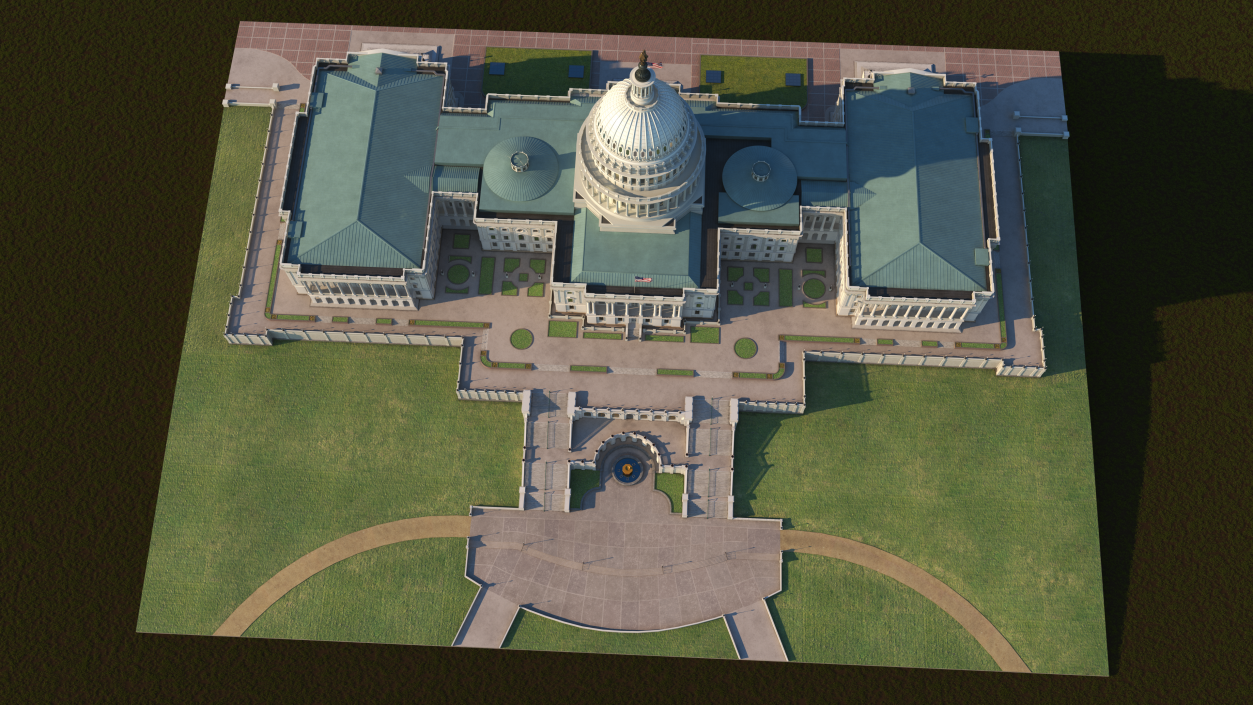3D model Washington DC United States Capitol