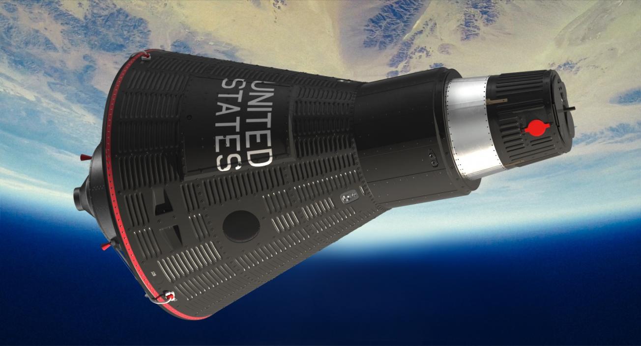 3D Spacecraft Freedom 7 Capsule model