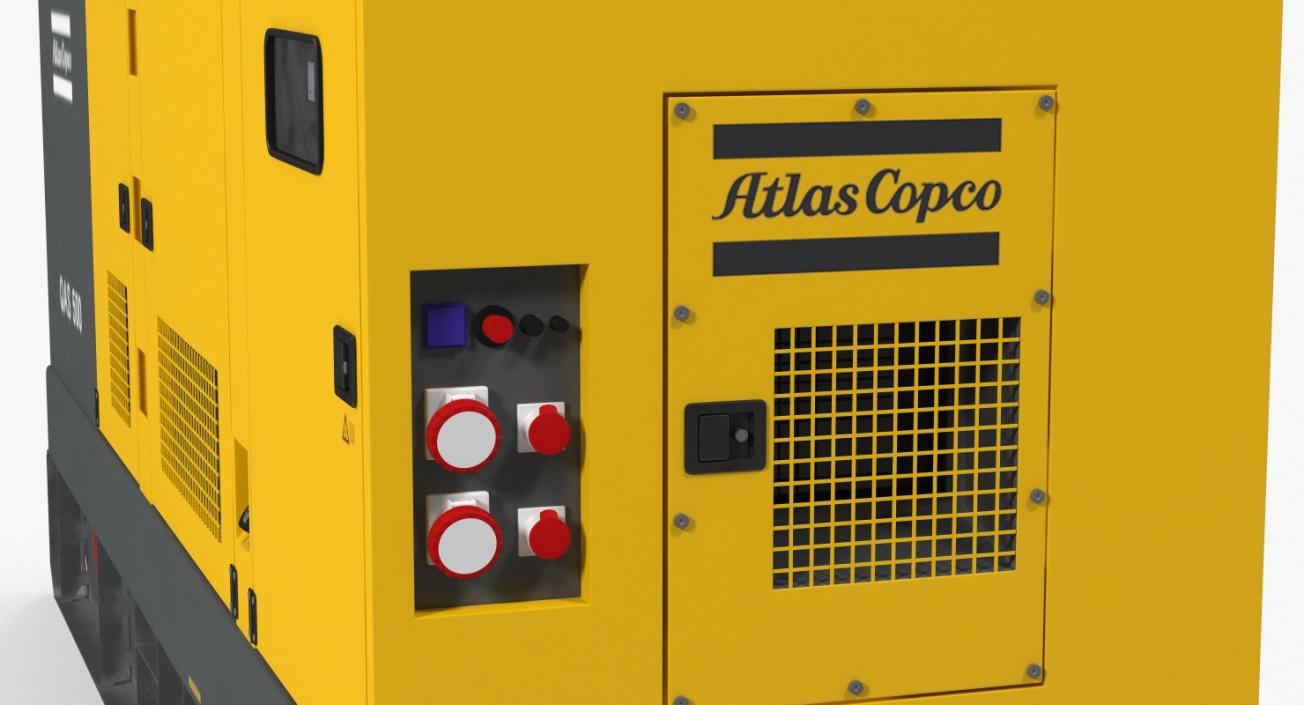 Industrial Diesel Generator Atlas Copco 3D model