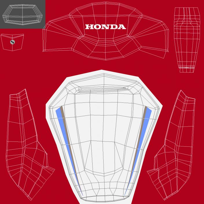 3D Honda CBR 1000RR Fireblade 2016 Rigged model