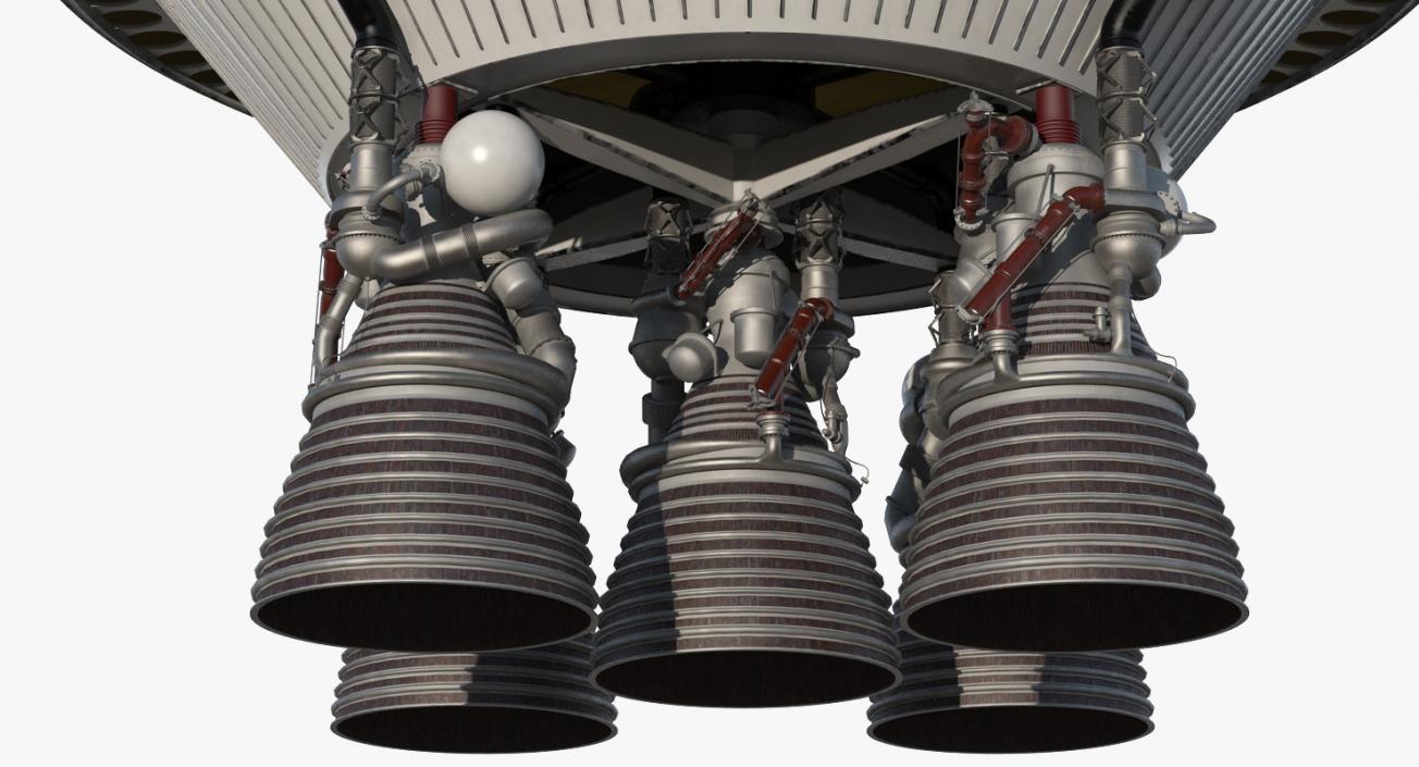 3D S-II Second Stage Saturn V Rocket model