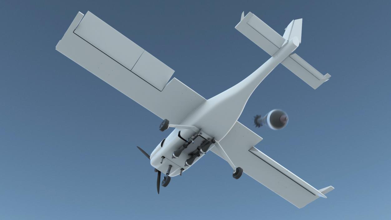Combat Drone Rigged 3D model