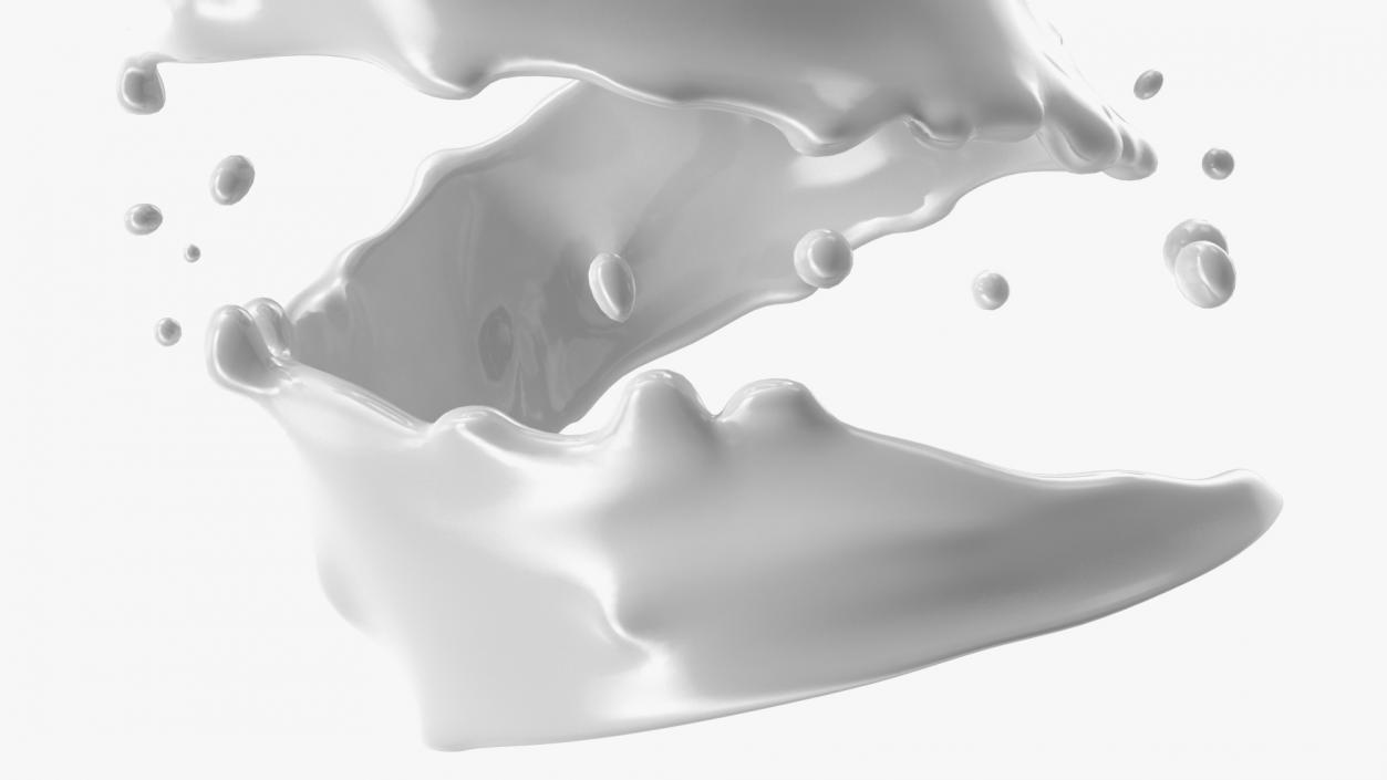 Milk Twisted Splash 3D model