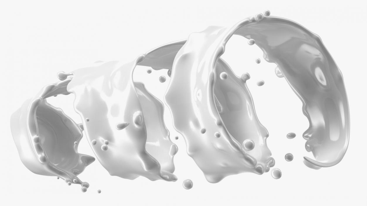 Milk Twisted Splash 3D model