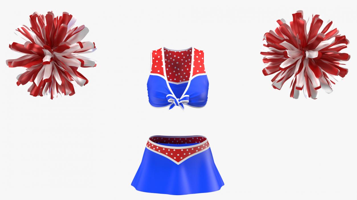 Cheerleader Outfit Set 3D