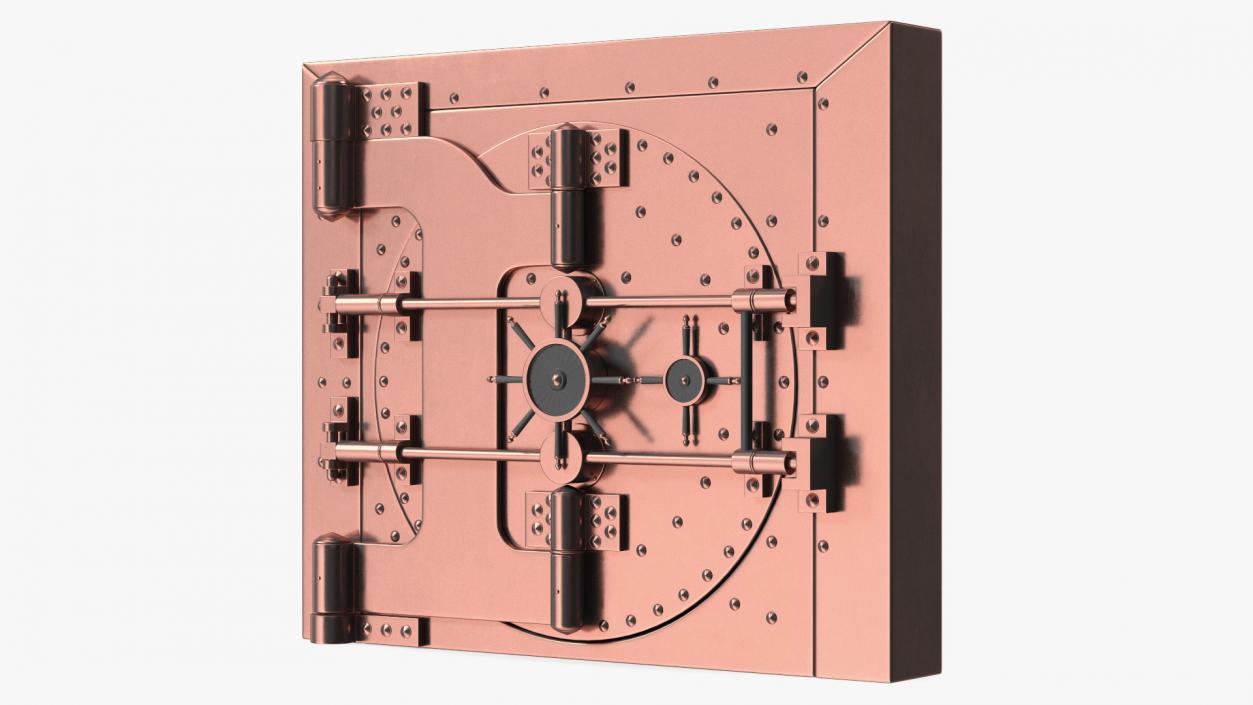 3D model Vintage Copper Bank Vault Door