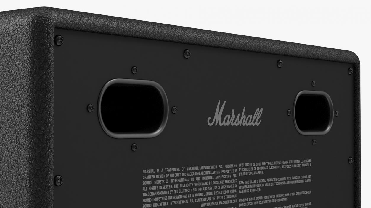 3D Marshall Woburn II Wireless Bluetooth Speaker Black
