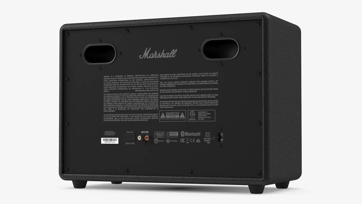 3D Marshall Woburn II Wireless Bluetooth Speaker Black