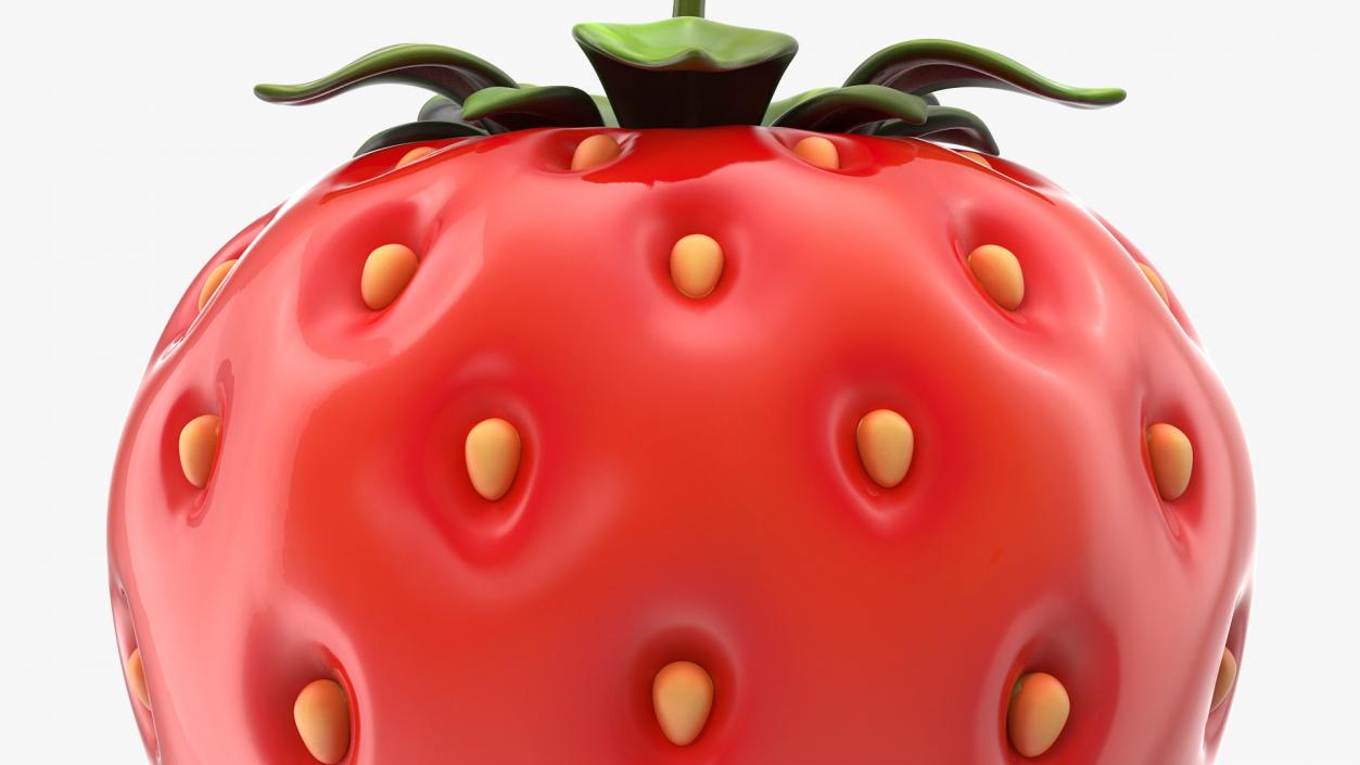 3D Cartoon Strawberry model