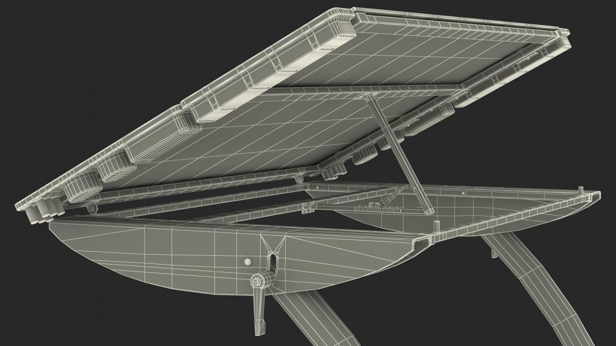 3D Triflex Height Adjustable Tiltable Glass Drawing Table Set model