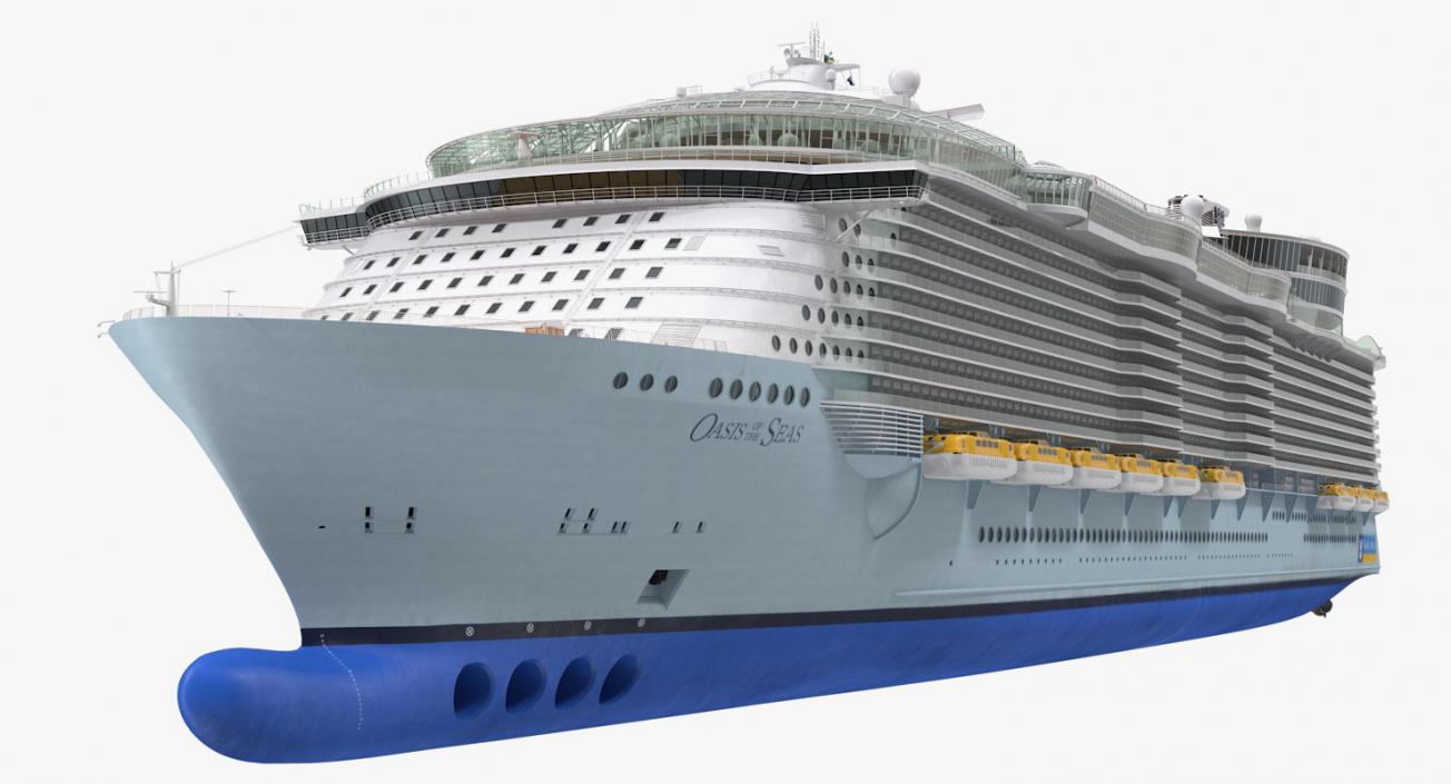 3D Cruise Ship Oasis of the Seas Rigged