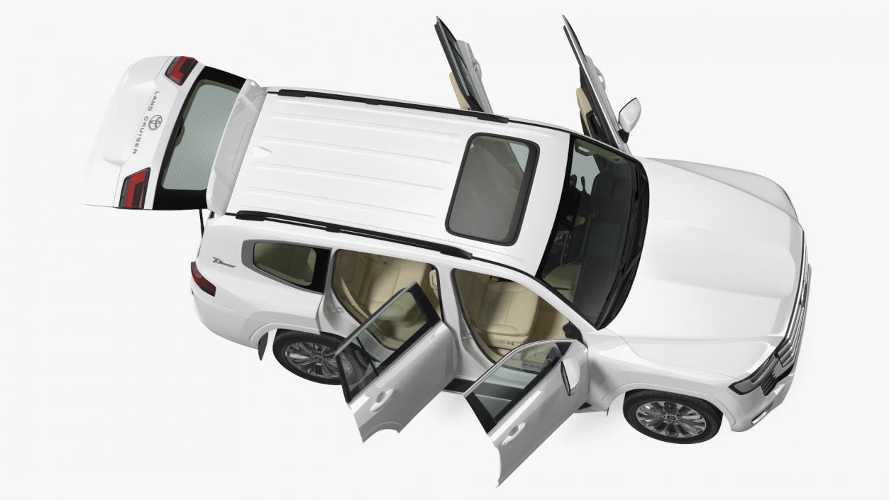 3D Toyota Land Cruiser 2022 Light Off Rigged