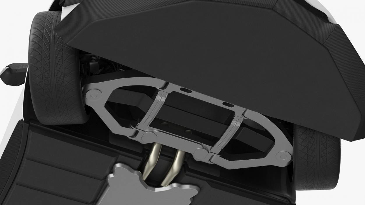 White 2023 Chevrolet Corvette Z06 Rigged for Cinema 4D 3D model