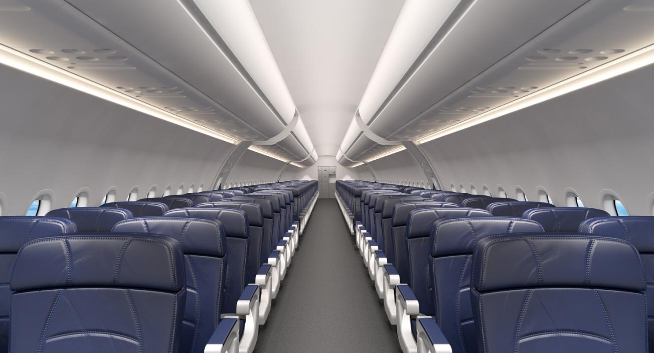 3D model Airbus A321 Delta Airlines with Interior