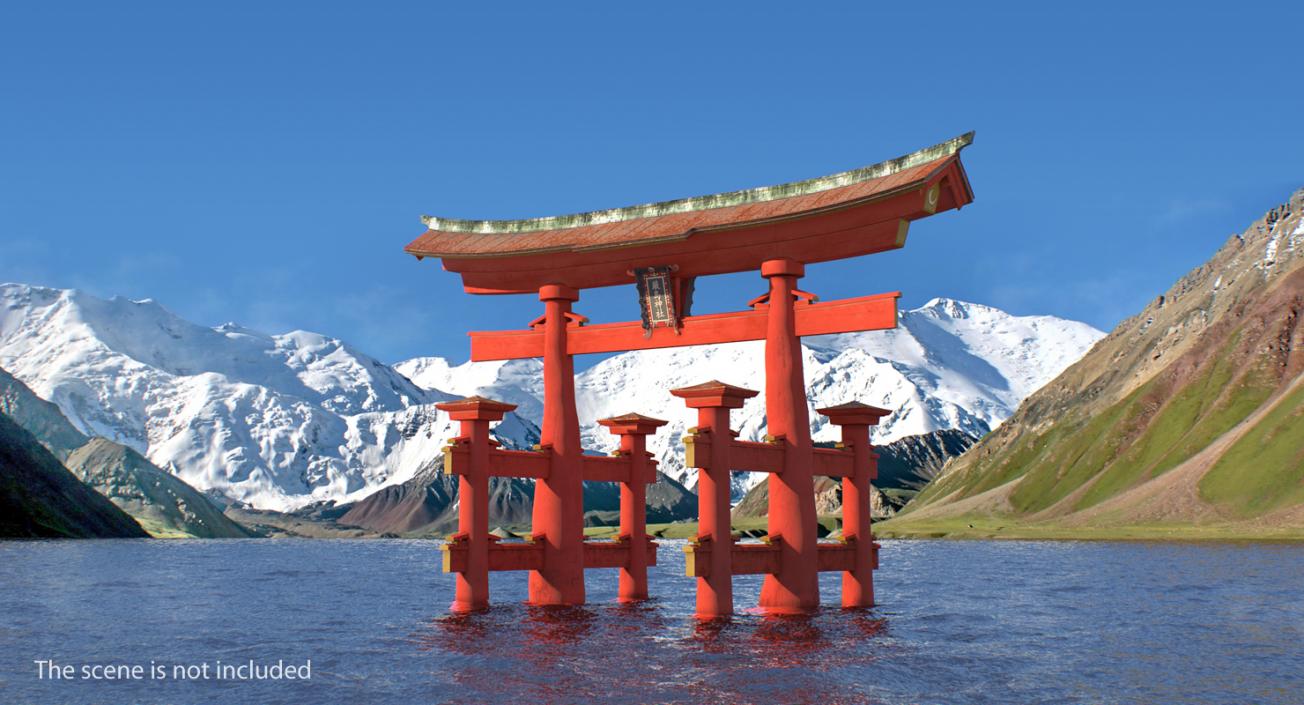 Torii Gate Itsukushima Shrine 3D model