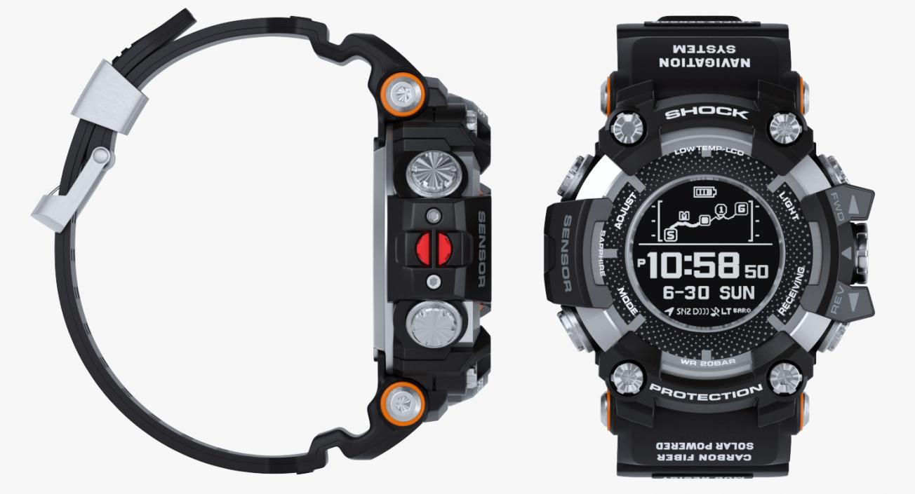 3D Sports Watch Shock Resistant model