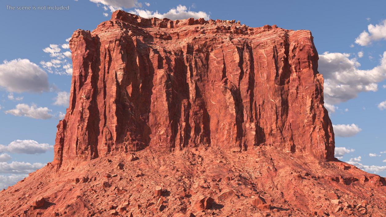 Monument Valley Merrick Butte Rock Formation 3D model