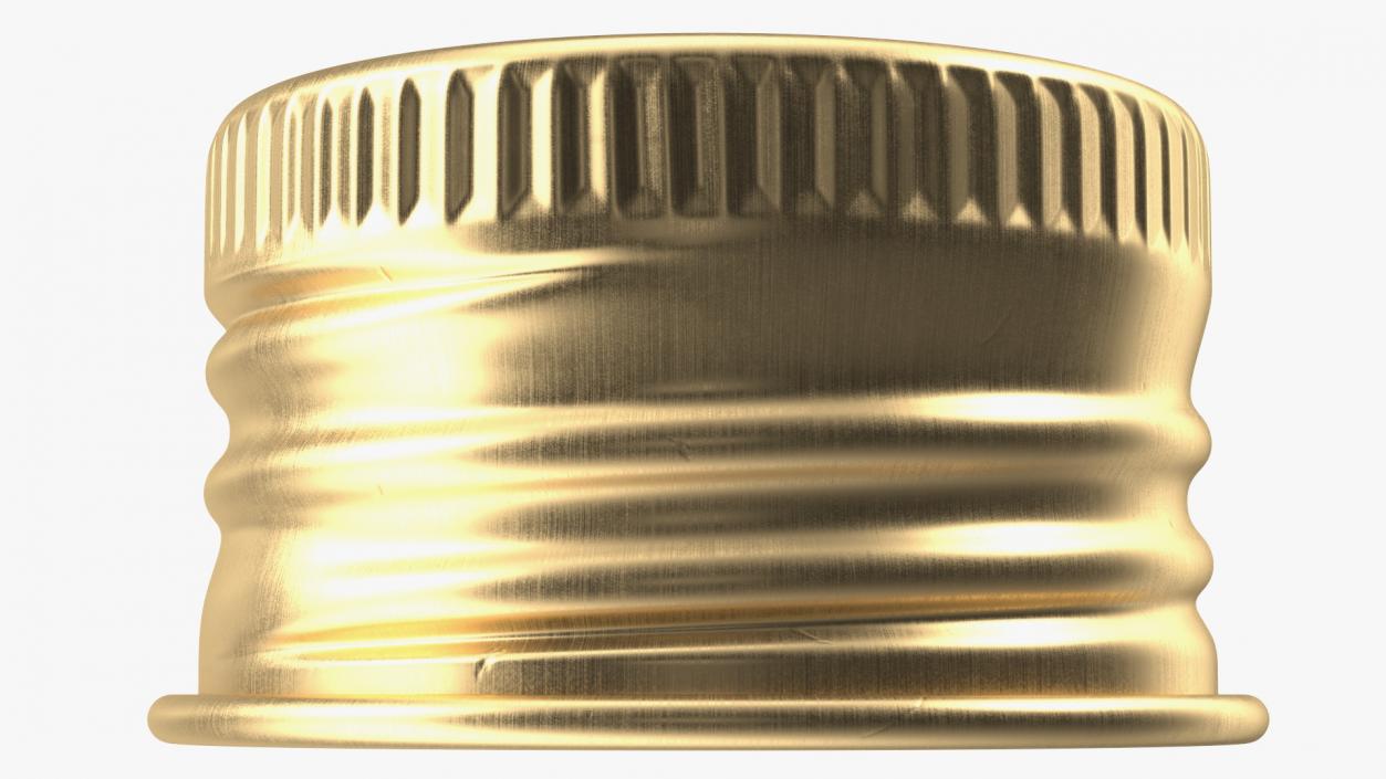 3D 18mm Aluminium Screw Cap Golden