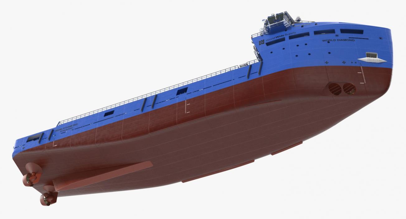 3D Platform Supply Vessel with Cargo model