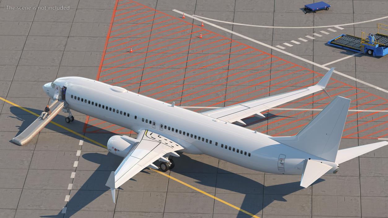 Airplane Evacuating People Rigged for Maya 3D