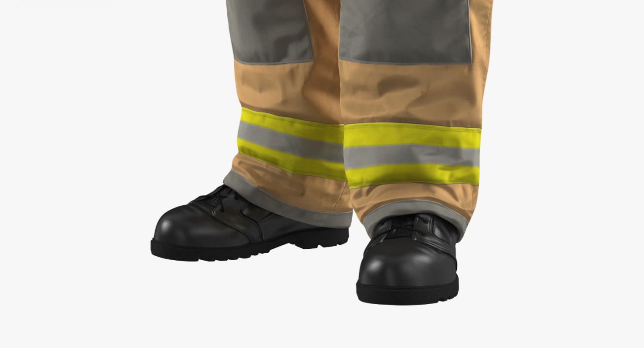 3D US Firefighter Rigged