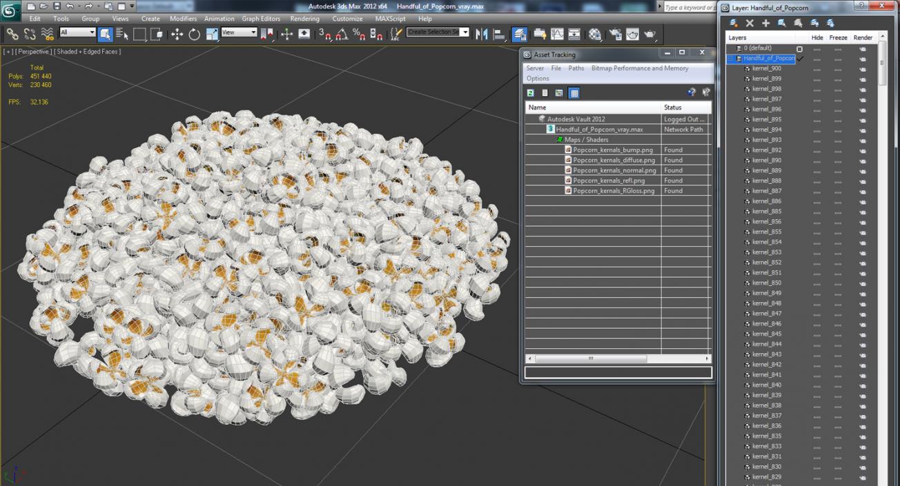 3D model Pile of Popcorn