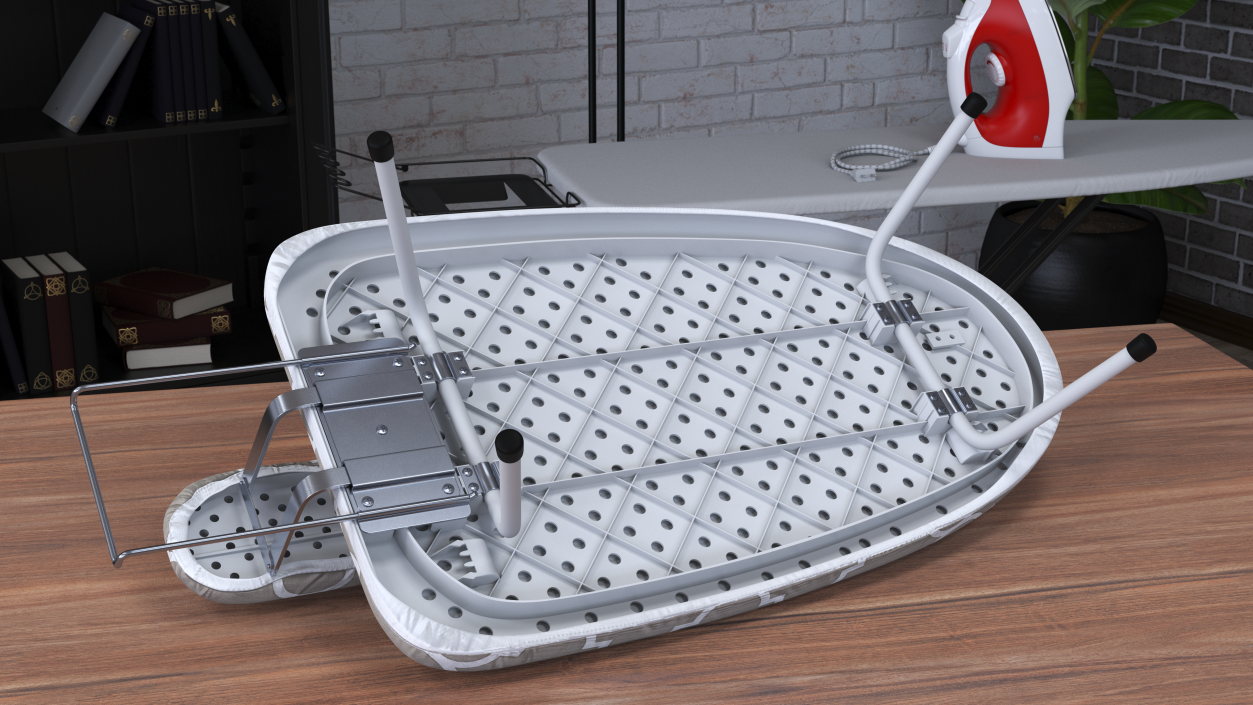 3D Tabletop Ironing Board Beige model