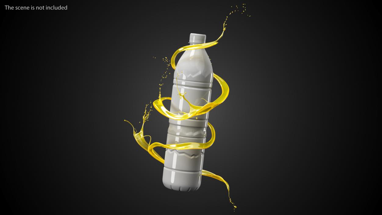 3D model Abstract Liquid Splash Orange Juice