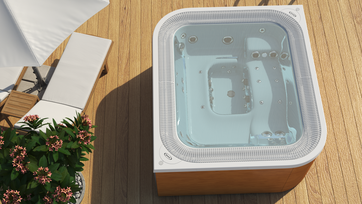3D Jacuzzi Virtus Hot Tub with Water model