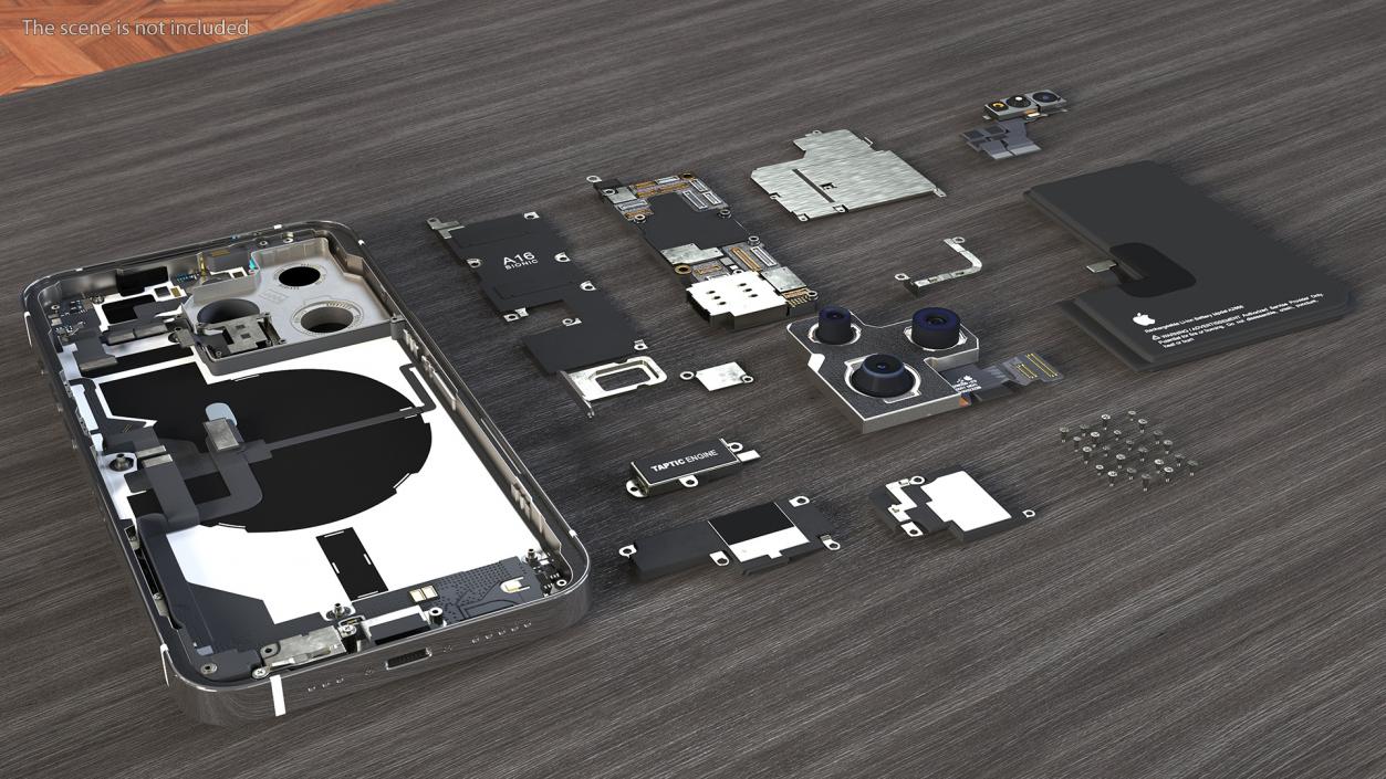iPhone 14 Pro Disassembled without Display 3D
