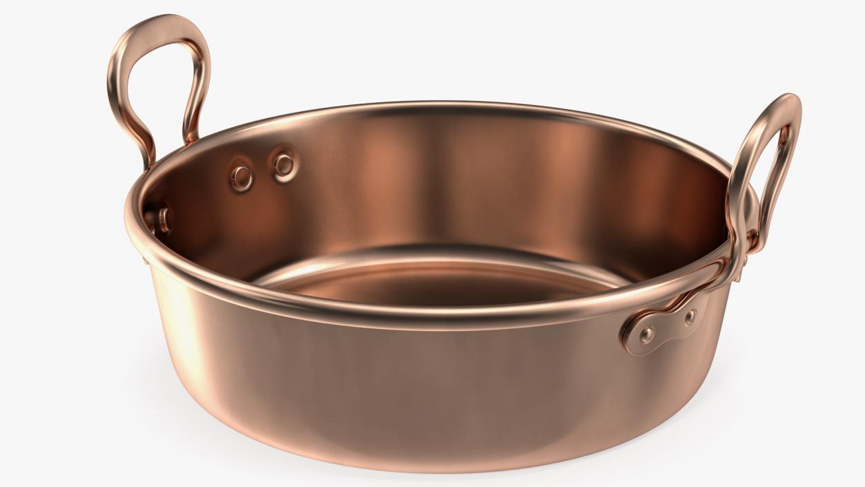 Vintage Copper Preserving Pan 3D model